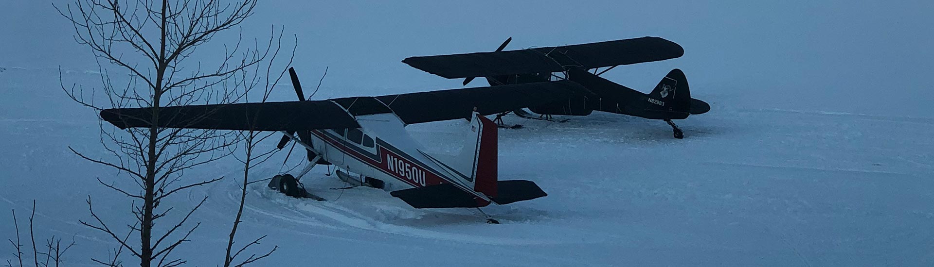 Planes on snow